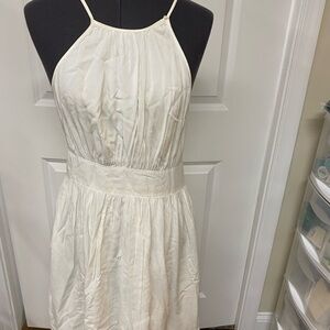Zara White Halter Mini Dress